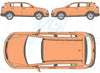 Kia Sportage 2010-2016-Bodyglass Replacement-VehicleGlaze-Passenger Left Rear Vent Glass-Privacy-VehicleGlaze