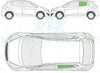 Kia Venga 2010/-Bodyglass Replacement-VehicleGlaze-Passenger Left Rear Door Glass-Green (Standard Spec)-VehicleGlaze