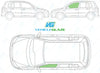 Mazda 2 2003-2007-Rear Window Replacement-Rear Window-Rear Window (Heated)-Green (Standard Spec)-VehicleGlaze