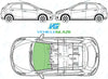 Mazda 2 (5 Door) 2007-2015-Windscreen Replacement-Windscreen-Green (standard tint 3%)-No Extra Options-VehicleGlaze