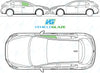 Mazda 3 Hatch 2013/-Side Window Replacement-Side Window-Driver Right Front Door Glass-Green (Standard Spec)-VehicleGlaze