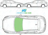 Mazda 3 Hatch 2013/-Windscreen Replacement-Windscreen-Green (standard tint 3%)-AEB Autonomous Emergency Breaking System-VehicleGlaze