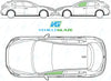 Mazda 3 Hatch 2013/-Side Window Replacement-Side Window-Passenger Left Front Door Glass-Green (Standard Spec)-VehicleGlaze