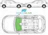 Mercedes Benz A Class 2012/-Windscreen Replacement-VehicleGlaze-Green (standard tint 3%)-2012-2015-Rain/Light Sensor-VehicleGlaze