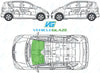 Mercedes Benz A Class 5 Door 2005-2012-Windscreen Replacement-Windscreen-Green (standard tint 3%)-No Extra Options-VehicleGlaze