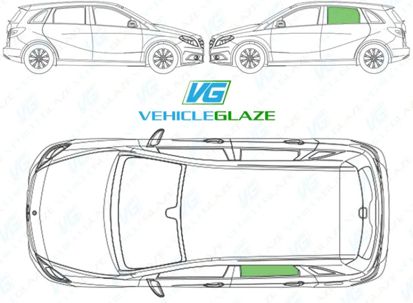 Side Window Class Mercedes Benz B Class 2012/- Side Window Replacement - VehicleGlaze