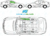Mercedes Benz C Class Coupe 2001-2008-Bodyglass Replacement-VehicleGlaze-Driver Right Front Door 01/03-Green (Standard Spec)-VehicleGlaze