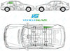 Mercedes Benz C Class Coupe 2001-2008-Bodyglass Replacement-VehicleGlaze-Driver Right Rear Quarter 01/11-Green (Standard Spec)-VehicleGlaze