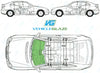 Mercedes Benz C Class Coupe 2001-2008-Windscreen Replacement-VehicleGlaze-Green (standard tint 3%)-2003-2011-Light Sensor-VehicleGlaze