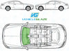 Mercedes Benz C Class Coupe 2016/-Windscreen Replacement-Windscreen-Green (standard tint 3%)-Rain/Light Sensor-VehicleGlaze