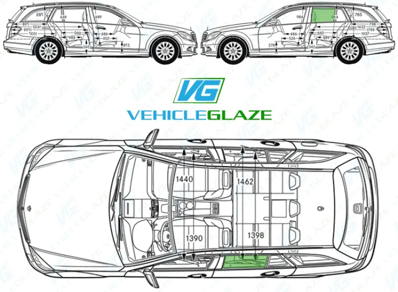 Bodyglass Replacement & Repair Cost Mercedes Benz C Class Estate -  VehicleGlaze