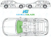 Mercedes Benz C Class Estate 2014/-Windscreen Replacement-VehicleGlaze-Green (standard tint 3%)-Rain/Light Sensor-VehicleGlaze