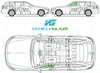 Mercedes Benz C Class Estate 2014/-Bodyglass Replacement-VehicleGlaze-Passenger Left Front Door Glass-Green (Standard Spec)-VehicleGlaze