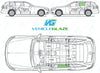 Mercedes Benz C Class Estate 2014/-Bodyglass Replacement-VehicleGlaze-Passenger Left Rear Door Glass-Green (Standard Spec)-VehicleGlaze