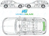 Mercedes Benz C Class Estate 2014/-Bodyglass Replacement-VehicleGlaze-Rear Window (Heated)-Green (Standard Spec)-VehicleGlaze