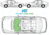 Mercedes Benz C Class Saloon 2001-2007-Windscreen Replacement-Windscreen-Green (standard tint 3%)-2003-2007-Light Sensor-VehicleGlaze