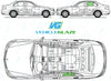 Mercedes Benz C Class Saloon 2007-2014-Rear Window Replacement-Rear Window-Backlight HTD GPS 07/14-Green (Standard Spec)-VehicleGlaze