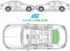 Mercedes Benz C Class Saloon 2014/-Rear Window Replacement-Rear Window-Backlight HTD ANT-Green (Standard Spec)-VehicleGlaze