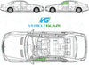 Mercedes Benz S Class 2006-2013-Bodyglass Replacement-VehicleGlaze-Passenger Left Front Door (Toughened)-Green (Standard Spec)-VehicleGlaze