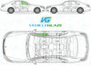 Mercedes Benz S Class 2013/-Bodyglass Replacement-VehicleGlaze-Driver Right Front Door (Toughened)-Green (Standard Spec)-VehicleGlaze