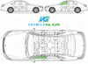 Mercedes Benz S Class 2013/-Bodyglass Replacement-VehicleGlaze-Passenger Left Front Door (Toughened)-Green (Standard Spec)-VehicleGlaze
