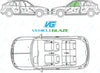 MG ZR (5 Door) 2001-2005-Bodyglass Replacement-VehicleGlaze-Passenger Left Front Door Glass-Green (Standard Spec)-VehicleGlaze