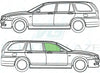 MG ZT Estate 2001-2005-Bodyglass Replacement-VehicleGlaze-Driver Right Front Door Glass-Green (Standard Spec)-VehicleGlaze
