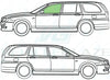 MG ZT Estate 2001-2005-Bodyglass Replacement-VehicleGlaze-Passenger Left Front Door Glass-Green (Standard Spec)-VehicleGlaze