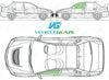 Mitsubishi Lancer EVO 2000-2008-Windscreen Replacement-VehicleGlaze-Green (standard tint 3%)-Interior Mirror-VehicleGlaze
