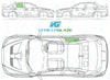 Mitsubishi Lancer EVO 2008/-Windscreen Replacement-VehicleGlaze-Green (standard tint 3%)-VehicleGlaze