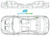 Mitsubishi Lancer EVO 2008/-Windscreen Replacement-VehicleGlaze-Green (standard tint 3%)-VehicleGlaze