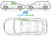 Mitsubishi Outlander 2007-2013-Bodyglass Replacement-VehicleGlaze-Driver Right Front Door Glass-Green (Standard Spec)-VehicleGlaze