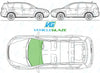 Mitsubishi Outlander 2007-2013-Windscreen Replacement-VehicleGlaze-Green (standard tint 3%)-No Extra Options-VehicleGlaze