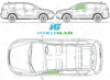 Mitsubishi Outlander 2007-2013-Bodyglass Replacement-VehicleGlaze-Passenger Left Front Door Glass-Green (Standard Spec)-VehicleGlaze