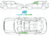 Mitsubishi Outlander 2013/-Bodyglass Replacement-VehicleGlaze-Passenger Left Front Door Glass-Green (Standard Spec)-VehicleGlaze