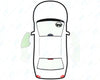 Peugeot 206 1998-2009-Windscreen Replacement-VehicleGlaze-Green (standard tint 3%)-No Rain/Light Sensor-VehicleGlaze