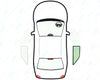 Peugeot 206 (3 Door) 1998-2009-Windscreen Replacement-VehicleGlaze-Driver Right Rear Quarter Glass-Standard (Green)-VehicleGlaze