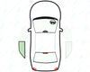 Peugeot 206 (3 Door) 1998-2009-Windscreen Replacement-VehicleGlaze-Passenger Left Rear Quarter Glass-Standard (Green)-VehicleGlaze