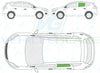 Rear Window-Bodyglass Replacement-VehicleGlaze-Passenger Left Rear Door Glass-Green (Standard Spec)-VehicleGlaze