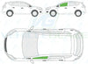 Rear Window-Bodyglass Replacement-VehicleGlaze-Passenger Left Front Door Glass-Green (Standard Spec)-VehicleGlaze