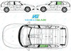 Saab 9-3 Estate 2005-2011-Bodyglass Replacement-VehicleGlaze-Passenger Left Rear Door Glass-Privacy-VehicleGlaze