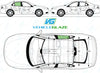 Saab 9-3 Saloon 2002-2011-Bodyglass Replacement-VehicleGlaze-Driver Right Rear Door Glass-Green (Standard Spec)-VehicleGlaze