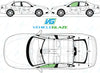 Saab 9-3 Saloon 2002-2011-Bodyglass Replacement-VehicleGlaze-Passenger Left Front Door Glass-Green (Standard Spec)-VehicleGlaze