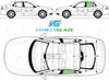 Saab 9-3 Saloon 2002-2011-Bodyglass Replacement-VehicleGlaze-Passenger Left Rear Door Glass-Green (Standard Spec)-VehicleGlaze
