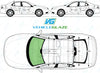 Saab 9-3 Saloon 2002-2011-Bodyglass Replacement-VehicleGlaze-Windscreen 02/11-Green (Standard Spec)-VehicleGlaze