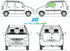 Vauxhall Agila 2000-2008 Bodyglass-Bodyglass Replacement-VehicleGlaze-Passenger Left Front Door Glass-Green (Standard Spec)-VehicleGlaze