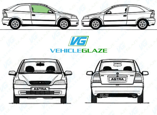 Vauxhall Astra (3 Door) 1998-2004 Windscreen Replacement - VehicleGlaze