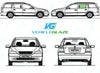 Vauxhall Astra Estate 1998-2004 Bodyglass-Bodyglass Replacement-VehicleGlaze-Passenger Left Rear Door Glass-Green (Standard Spec)-VehicleGlaze