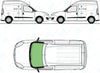 Vauxhall Combo 2012/-Windscreen Replacement-Windscreen-2012-2014-Green (standard tint 3%)-VehicleGlaze