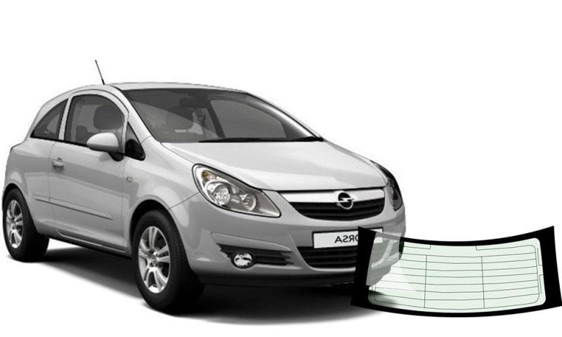 Vauxhall Corsa D (3 Door) 2006-2015-Rear Window Replacement-Rear Window-VehicleGlaze